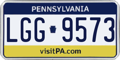 PA license plate LGG9573