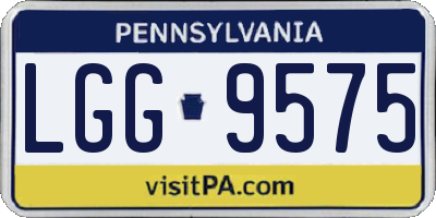 PA license plate LGG9575