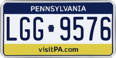 PA license plate LGG9576