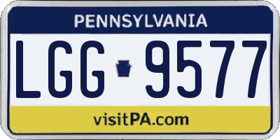 PA license plate LGG9577