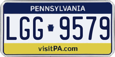 PA license plate LGG9579