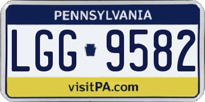 PA license plate LGG9582