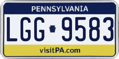 PA license plate LGG9583