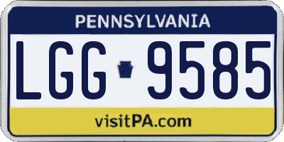 PA license plate LGG9585