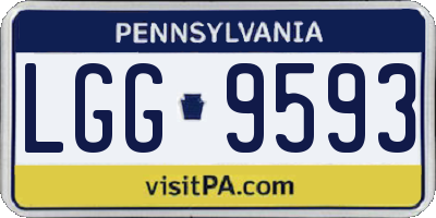 PA license plate LGG9593