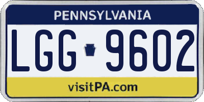 PA license plate LGG9602