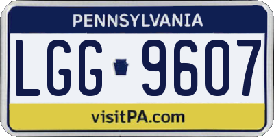 PA license plate LGG9607