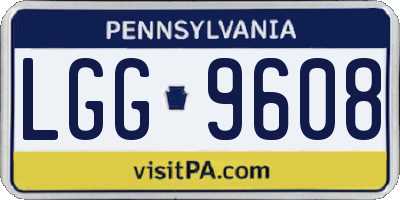 PA license plate LGG9608