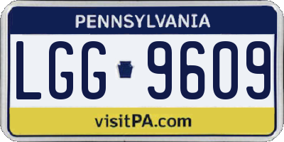 PA license plate LGG9609