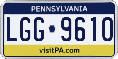 PA license plate LGG9610