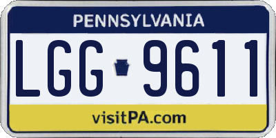 PA license plate LGG9611