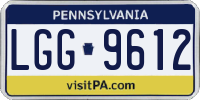 PA license plate LGG9612