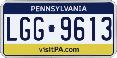 PA license plate LGG9613
