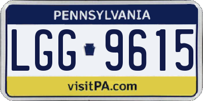 PA license plate LGG9615