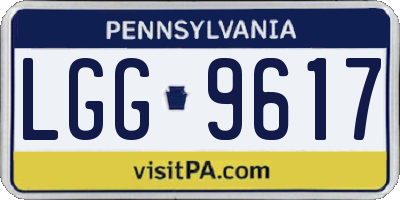 PA license plate LGG9617
