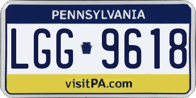 PA license plate LGG9618