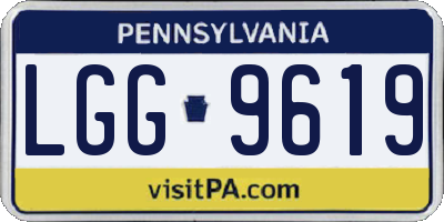 PA license plate LGG9619