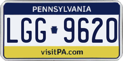 PA license plate LGG9620