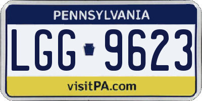 PA license plate LGG9623