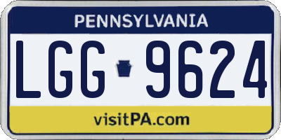 PA license plate LGG9624