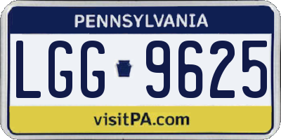 PA license plate LGG9625