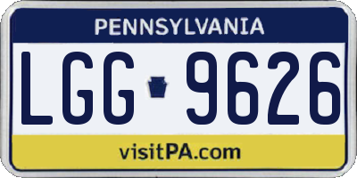 PA license plate LGG9626