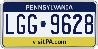 PA license plate LGG9628