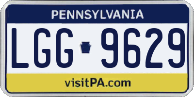 PA license plate LGG9629