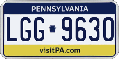 PA license plate LGG9630