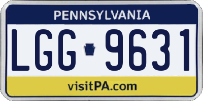 PA license plate LGG9631