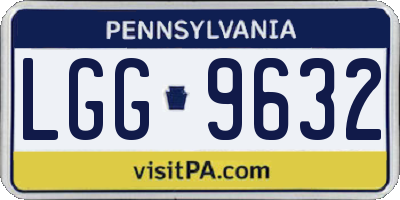 PA license plate LGG9632