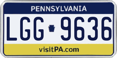 PA license plate LGG9636