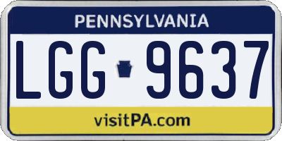 PA license plate LGG9637