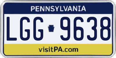 PA license plate LGG9638