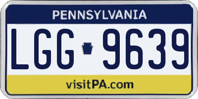 PA license plate LGG9639