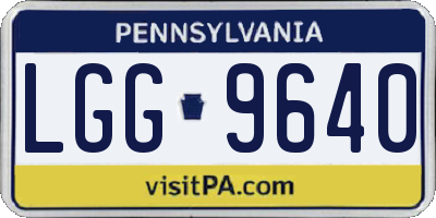 PA license plate LGG9640