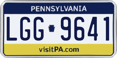 PA license plate LGG9641