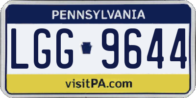 PA license plate LGG9644