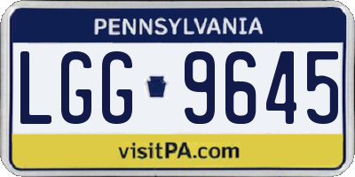 PA license plate LGG9645