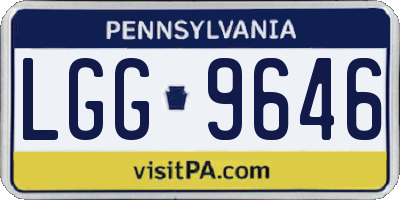 PA license plate LGG9646