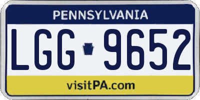 PA license plate LGG9652