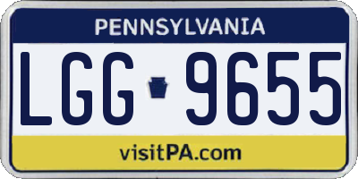 PA license plate LGG9655
