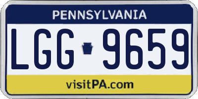 PA license plate LGG9659