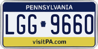 PA license plate LGG9660