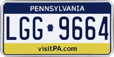 PA license plate LGG9664