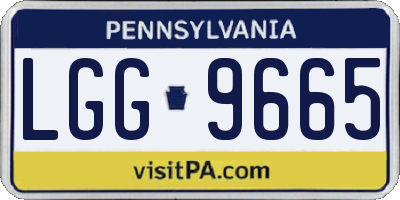 PA license plate LGG9665