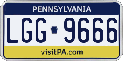 PA license plate LGG9666