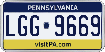 PA license plate LGG9669
