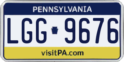 PA license plate LGG9676