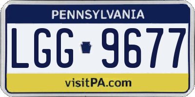 PA license plate LGG9677